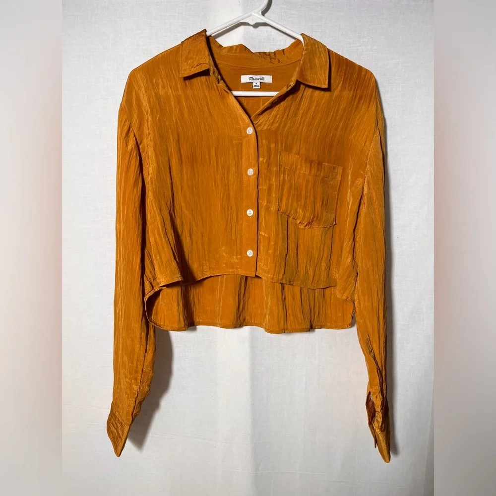NEW Madewell Cropped Shirt!!! - Picture 1 of 4